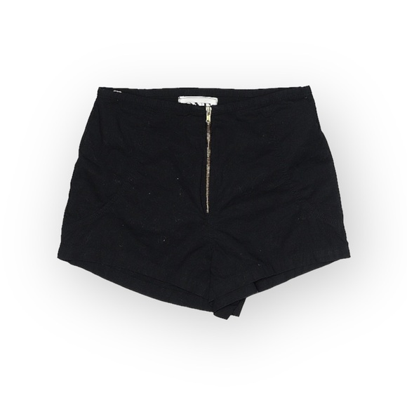 One Teaspoon ✌︎︎ High Waist Exposed Zip Front Lightweight Shorts ✌︎︎ Black XXS - Picture 4 of 16